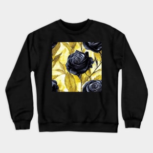 Black rose watercolor rose Crewneck Sweatshirt